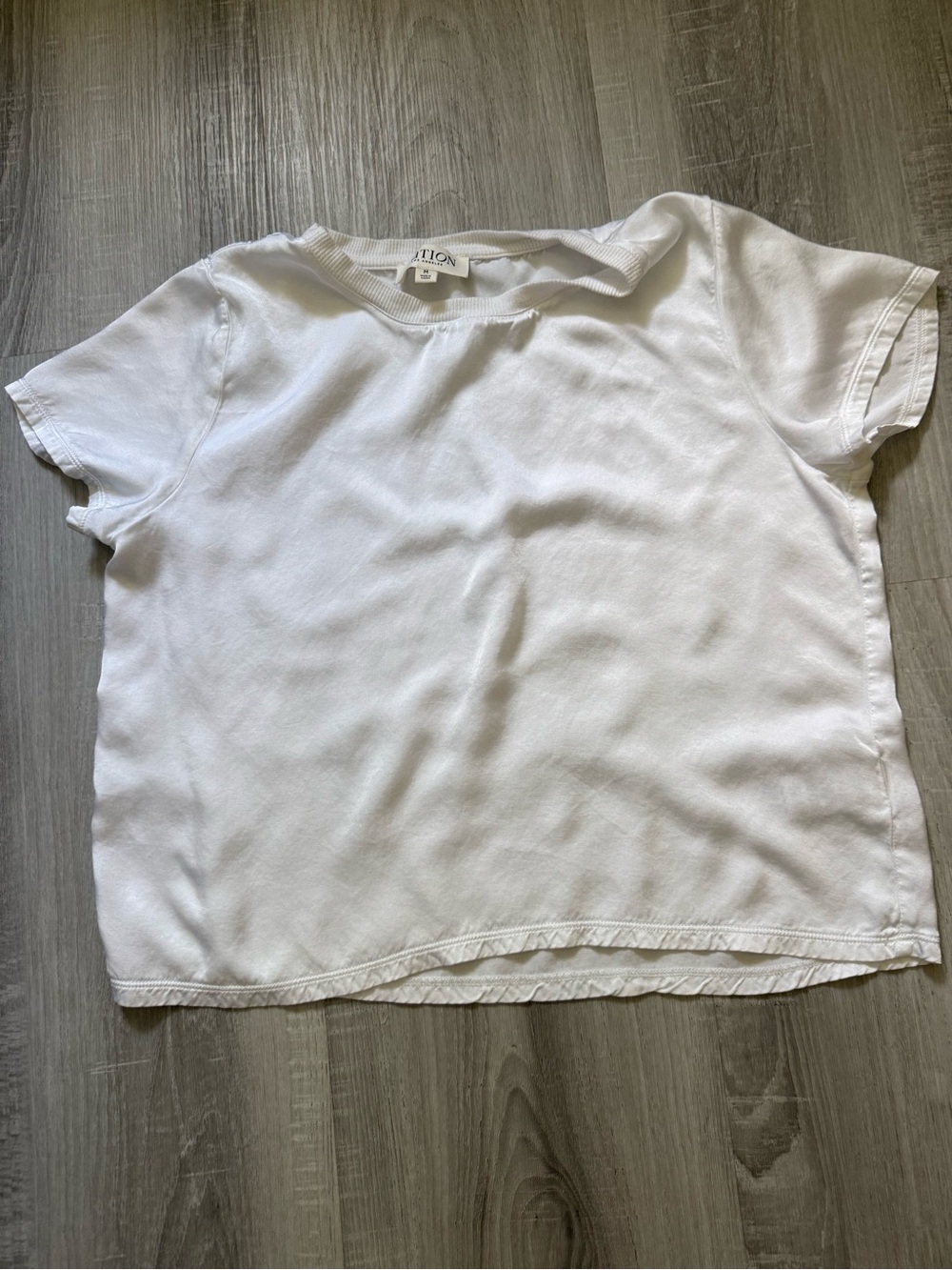 Nation LTD White Cotton Short Sleeve Tee